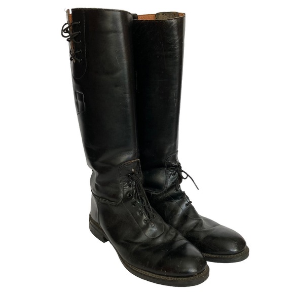 Service Riding Apparel Yonkers New York Other - Vtg Service Riding Apparel Black Leather Boots 9.5 E Wide Yonkers NY Made in USA